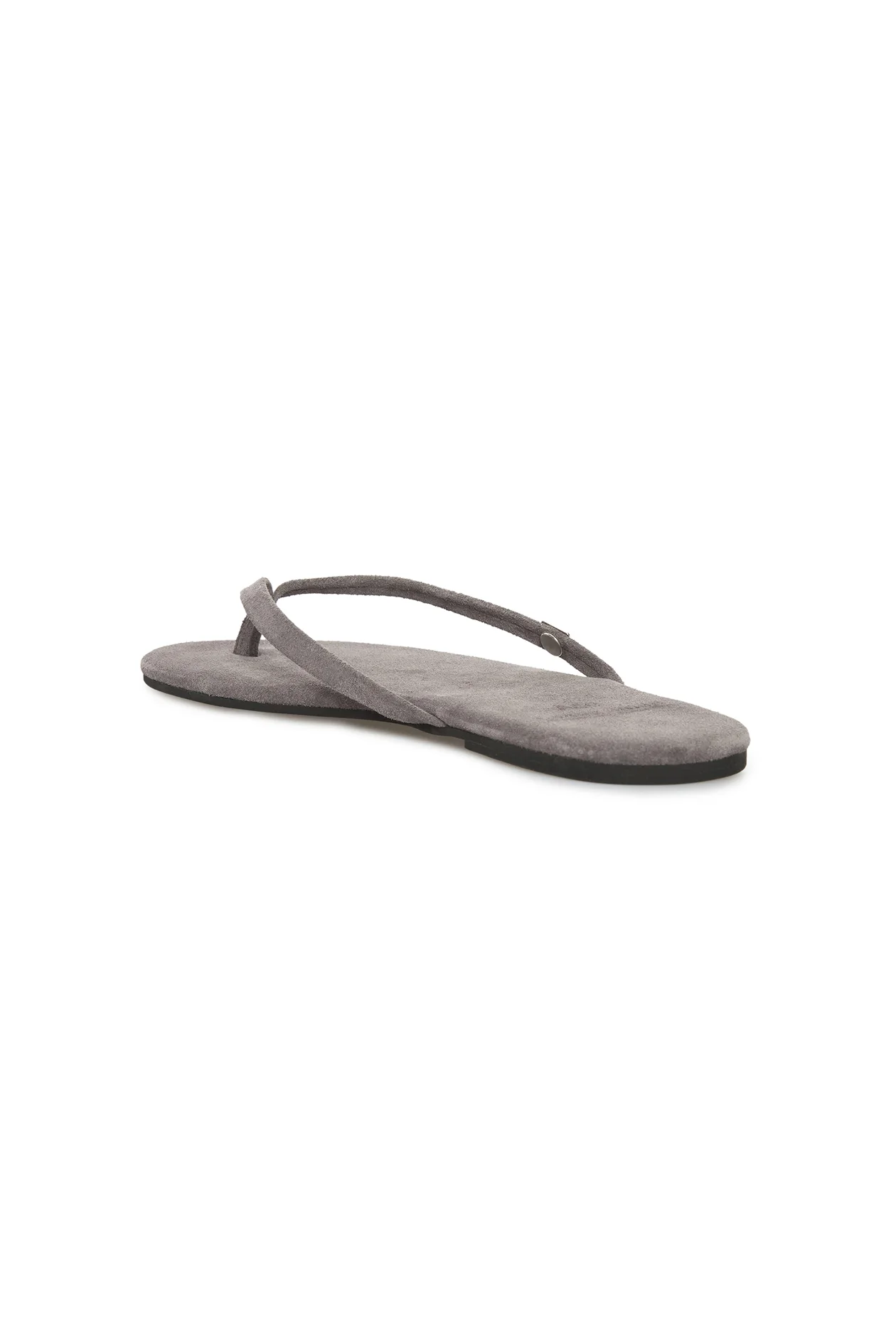 Logo Garde-Robe Suede Slides Gray