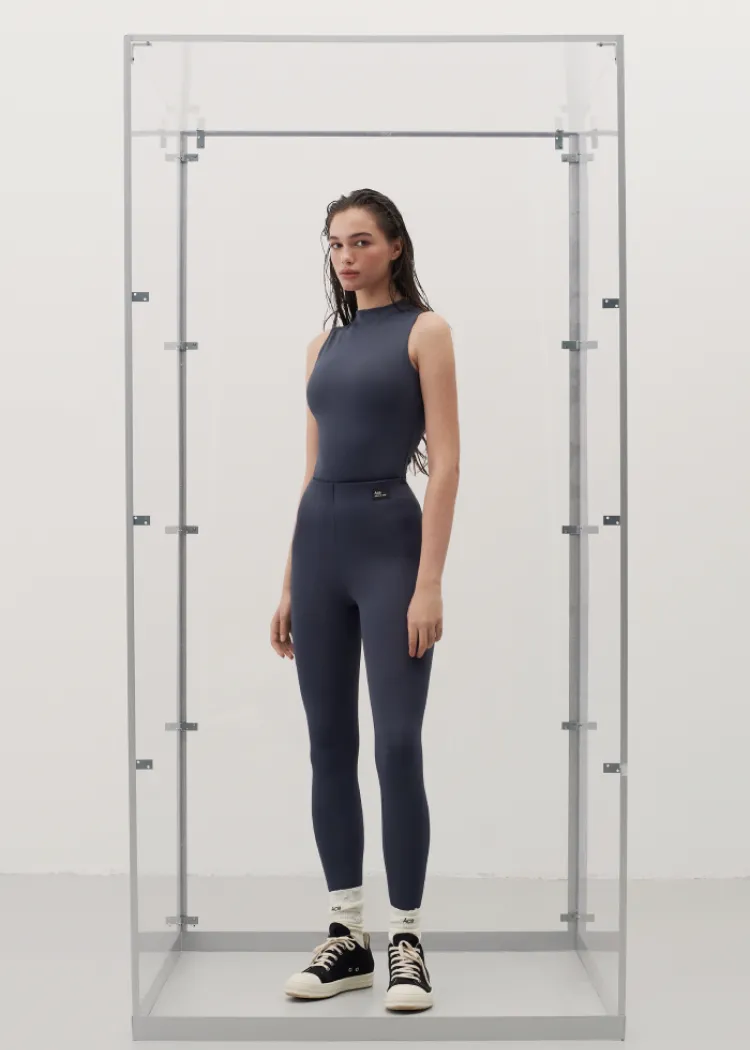 Essential high-waisted leggings  Storm Blue