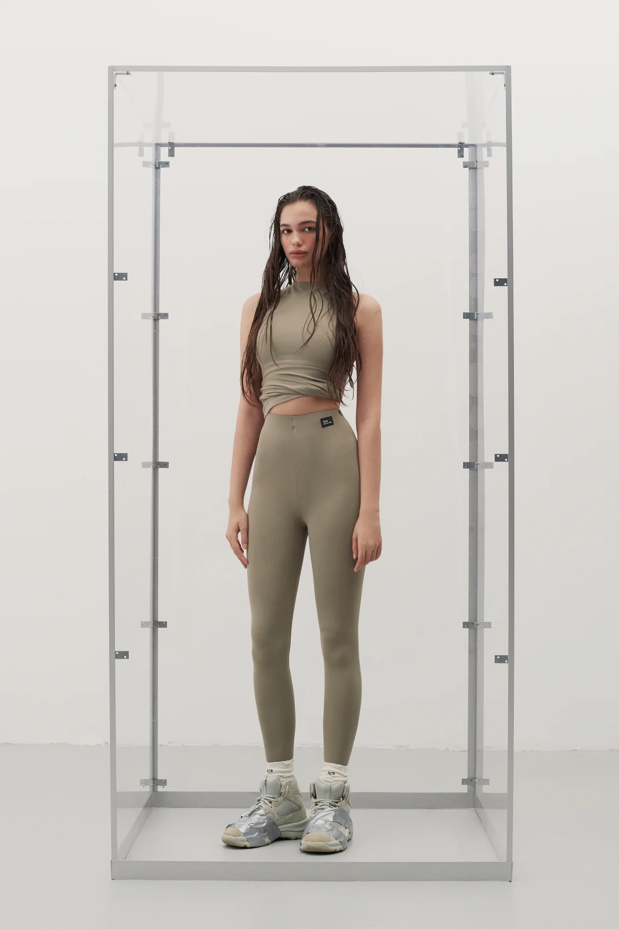 Essential High-Waisted Leggings Olive