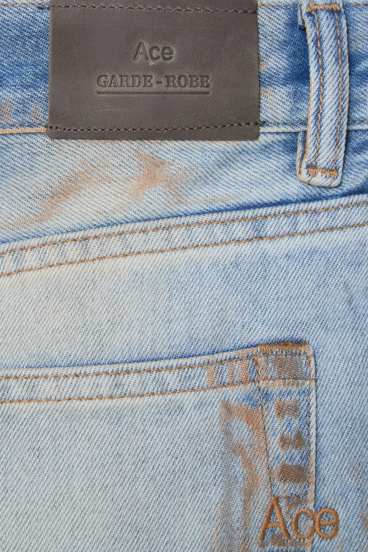 Ace Abstract Worker Jeans Blue