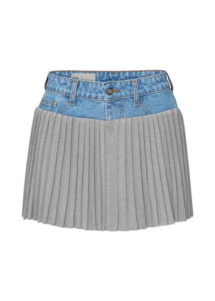 Спідниця Skirt Denim Pleated Сіра