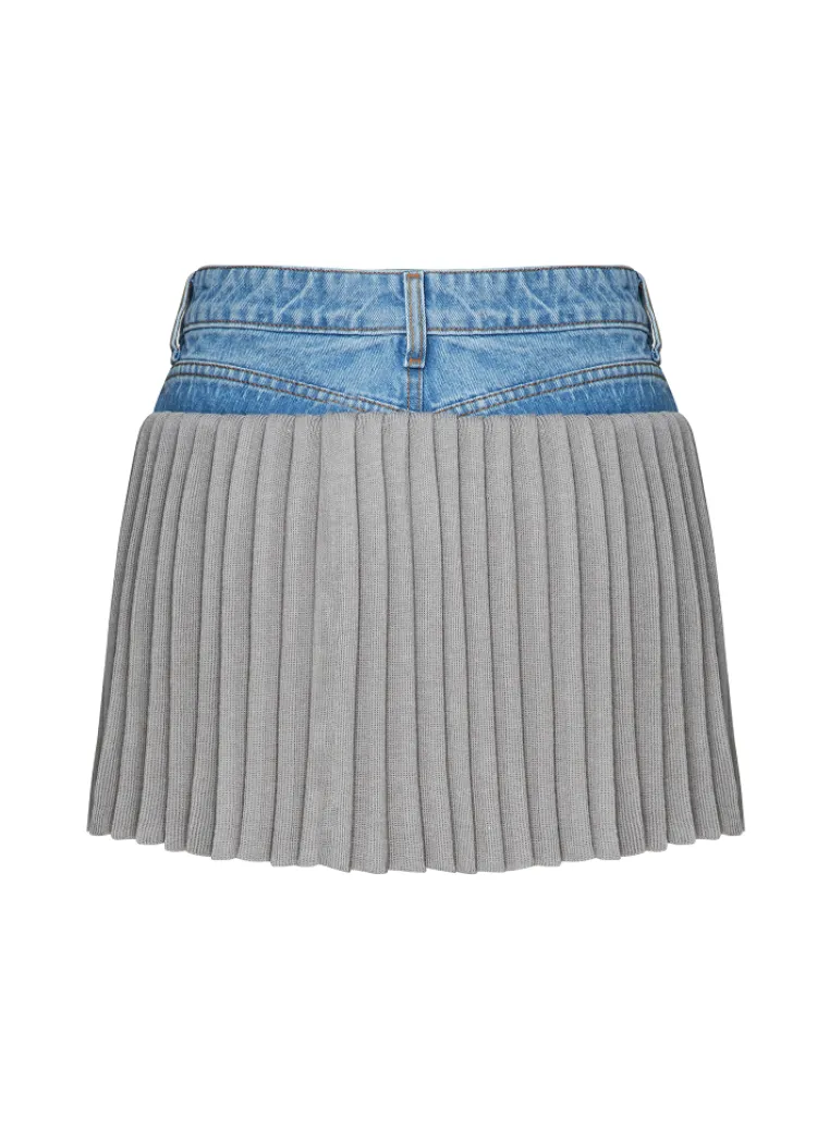 Спідниця Skirt Denim Pleated Сіра