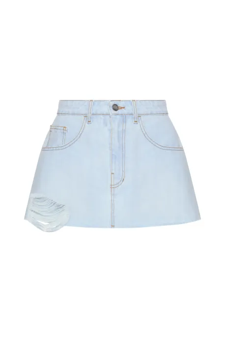 Dusty Mini Skirt Light Blue