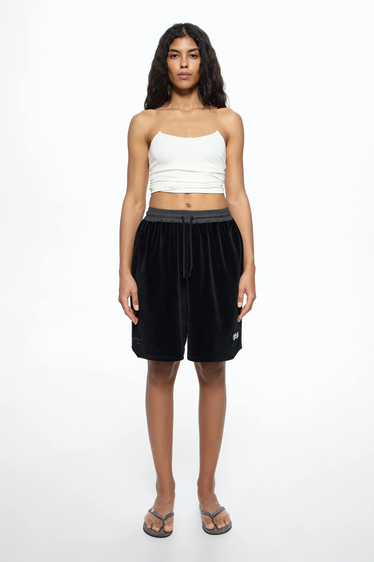 Cote Dazur Velour Shorts Black