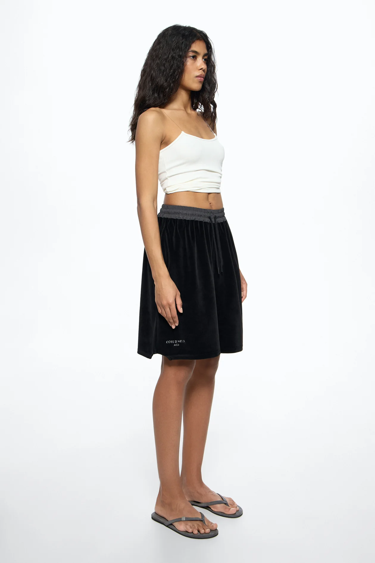 Cote Dazur Velour Shorts Black