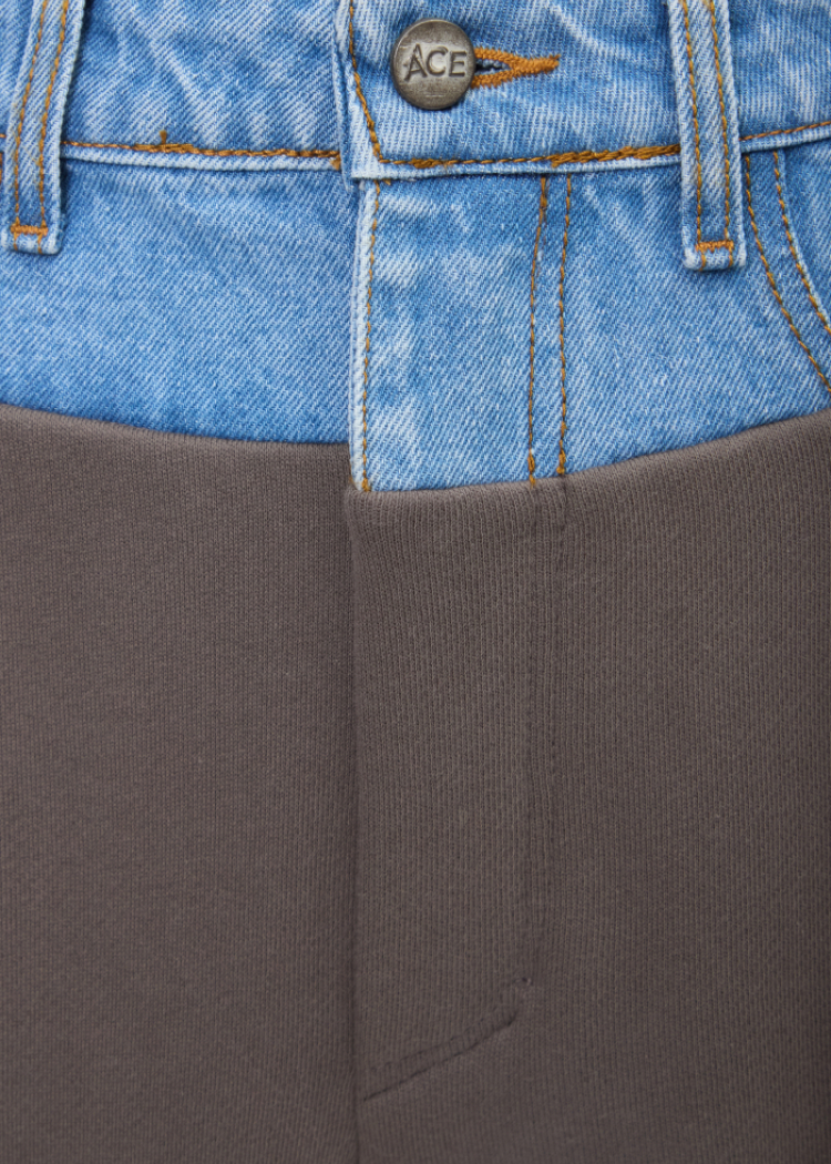 Штани half-jeans Асе Garde-Robe коричневі