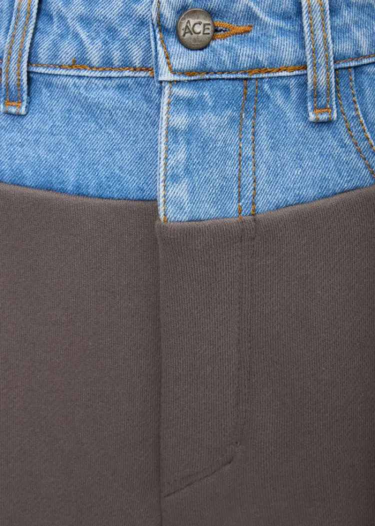 Штани half-jeans Асе Garde-Robe коричневі