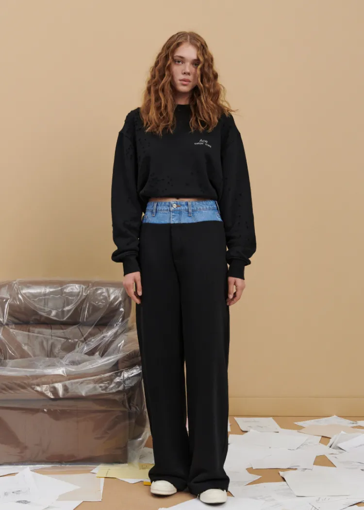 Штани half-jeans ‘Асе Garde-Robe чорні