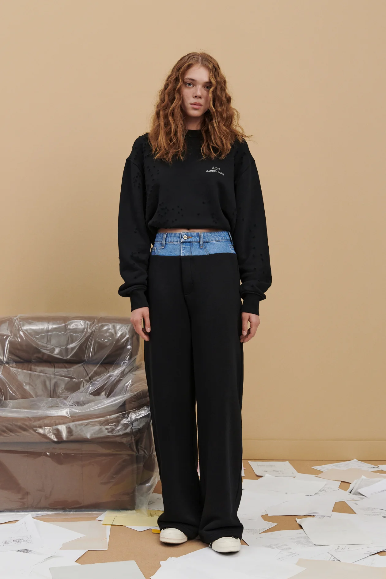 Half-Jeans Ace Garde-Robe Pants Black