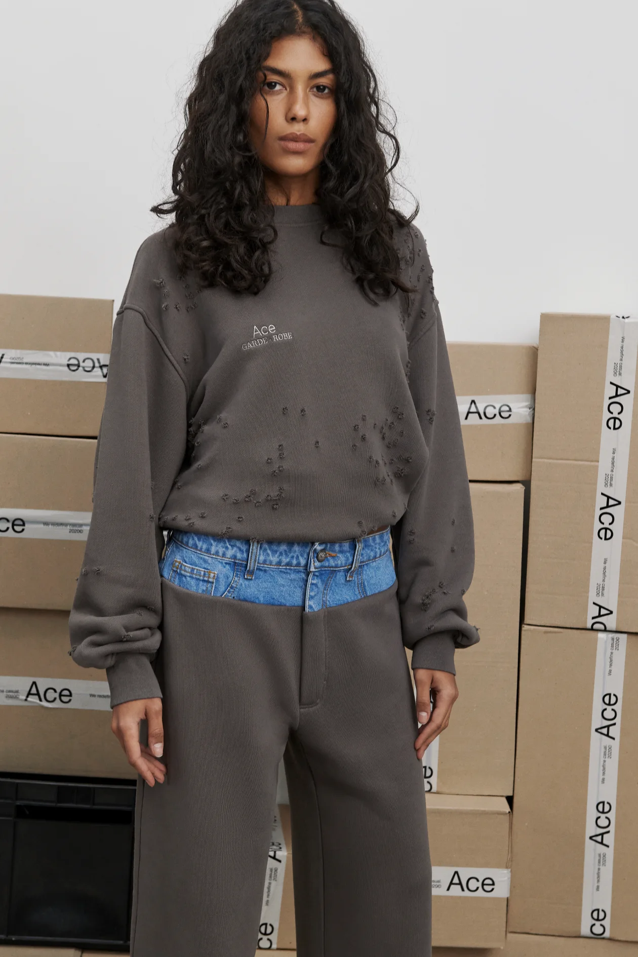 Half-Jeans Ace Garde-Robe Pants Brown