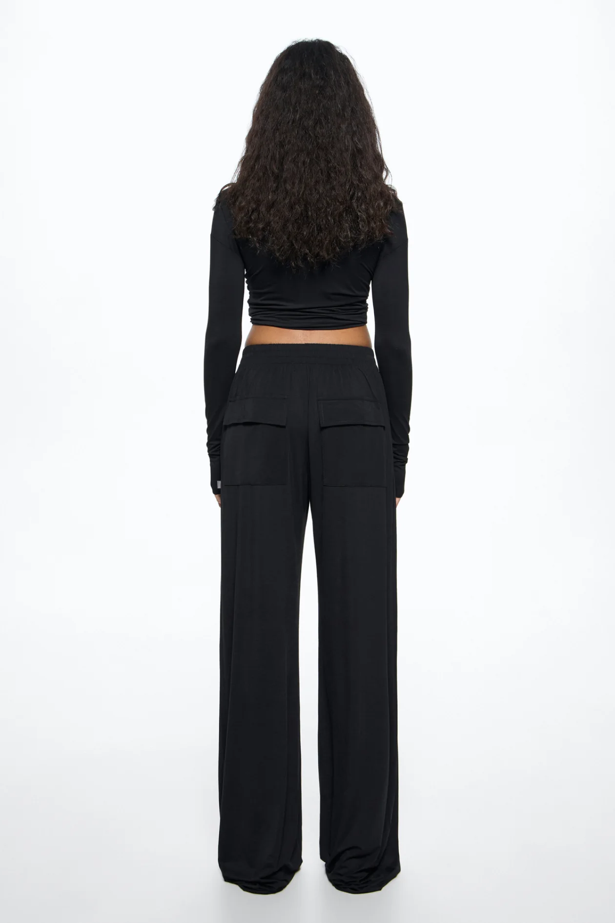 Silky Viscose Pants Black