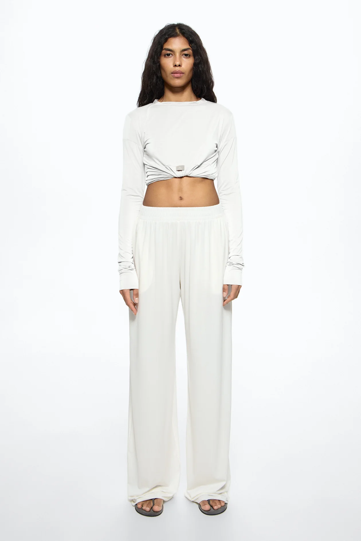 Silky Viscose Pants Milk