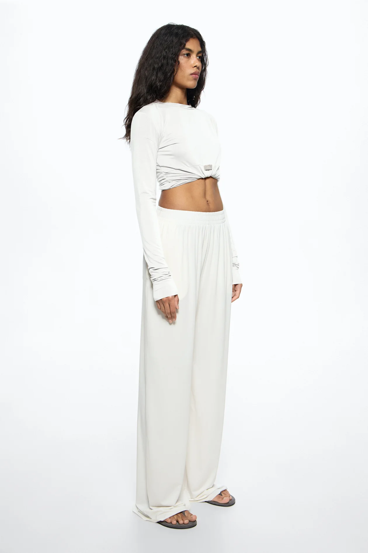 Silky Viscose Pants Milk