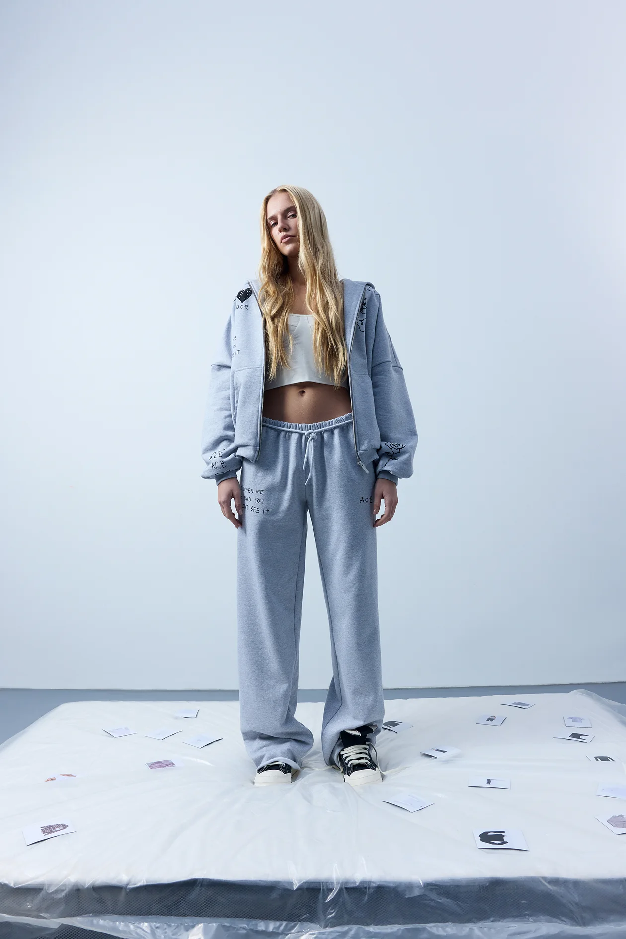 Blessed Pants Gray Melange