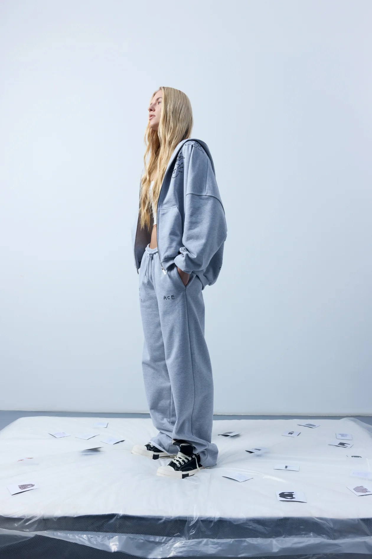 Blessed Pants Gray Melange