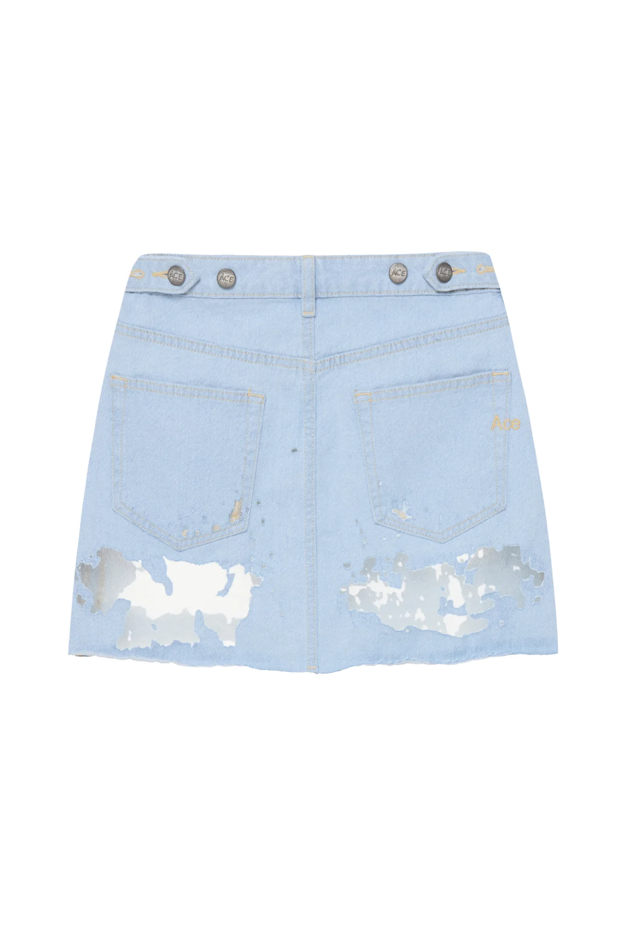 Ace Illusion Mini Skirt Light Blue