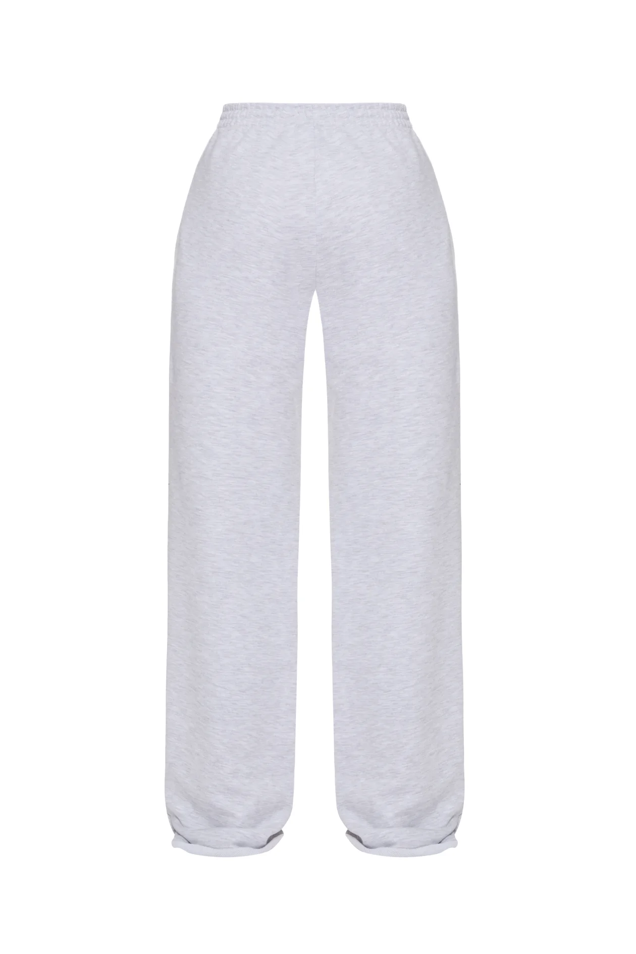 Straight-Leg Pants Gray Melange
