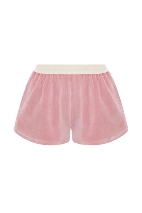 Velour Forbidden Relics Shorts Pink