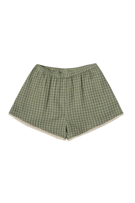 Ajour St. Barth Plaid Shorts Green