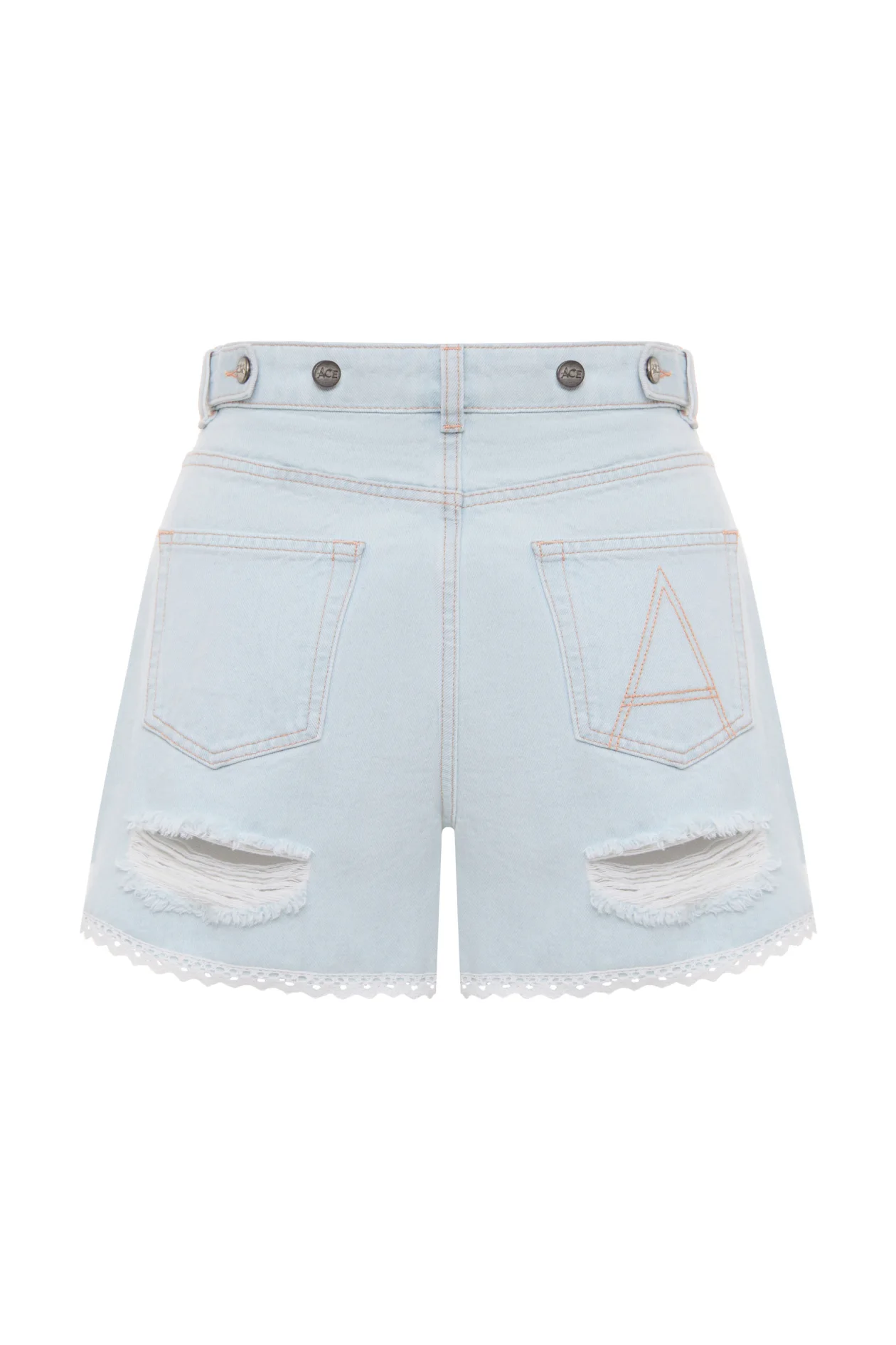 Ajour St. Barth Denim Mini Shorts Light Blue