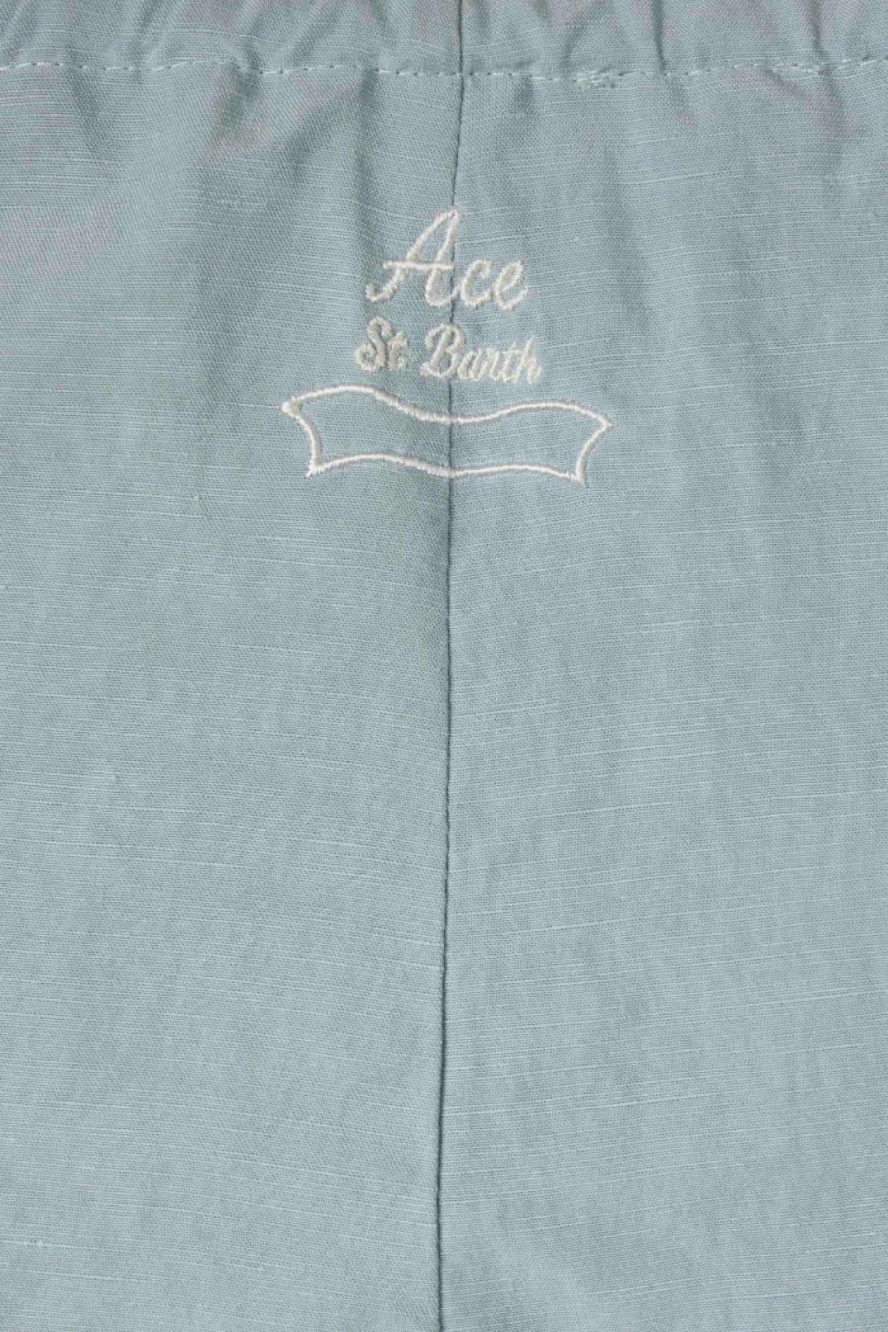 Ace St.Barth Textured Mini Shorts Light Blue