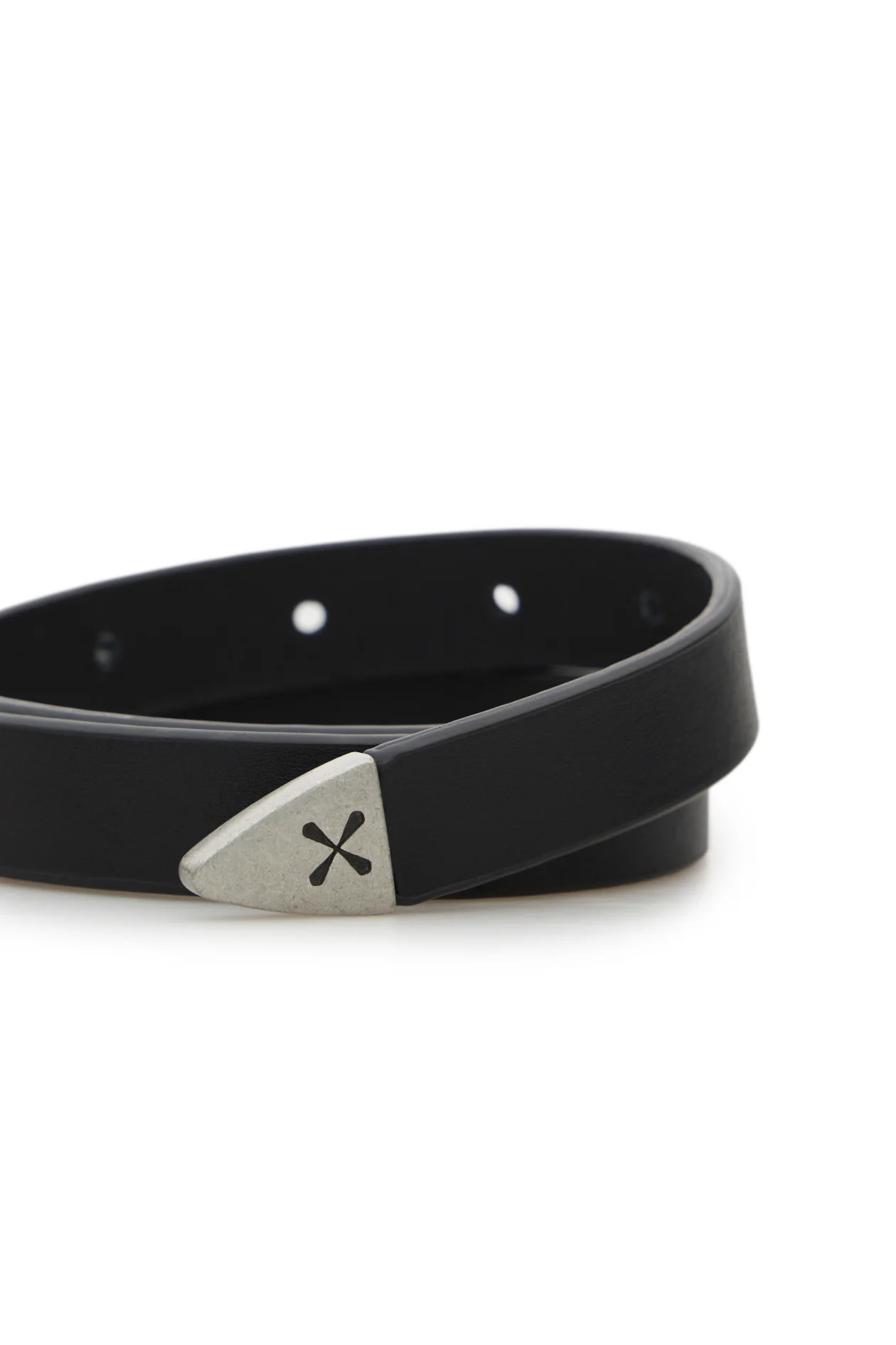 Thin Leather Belt Black