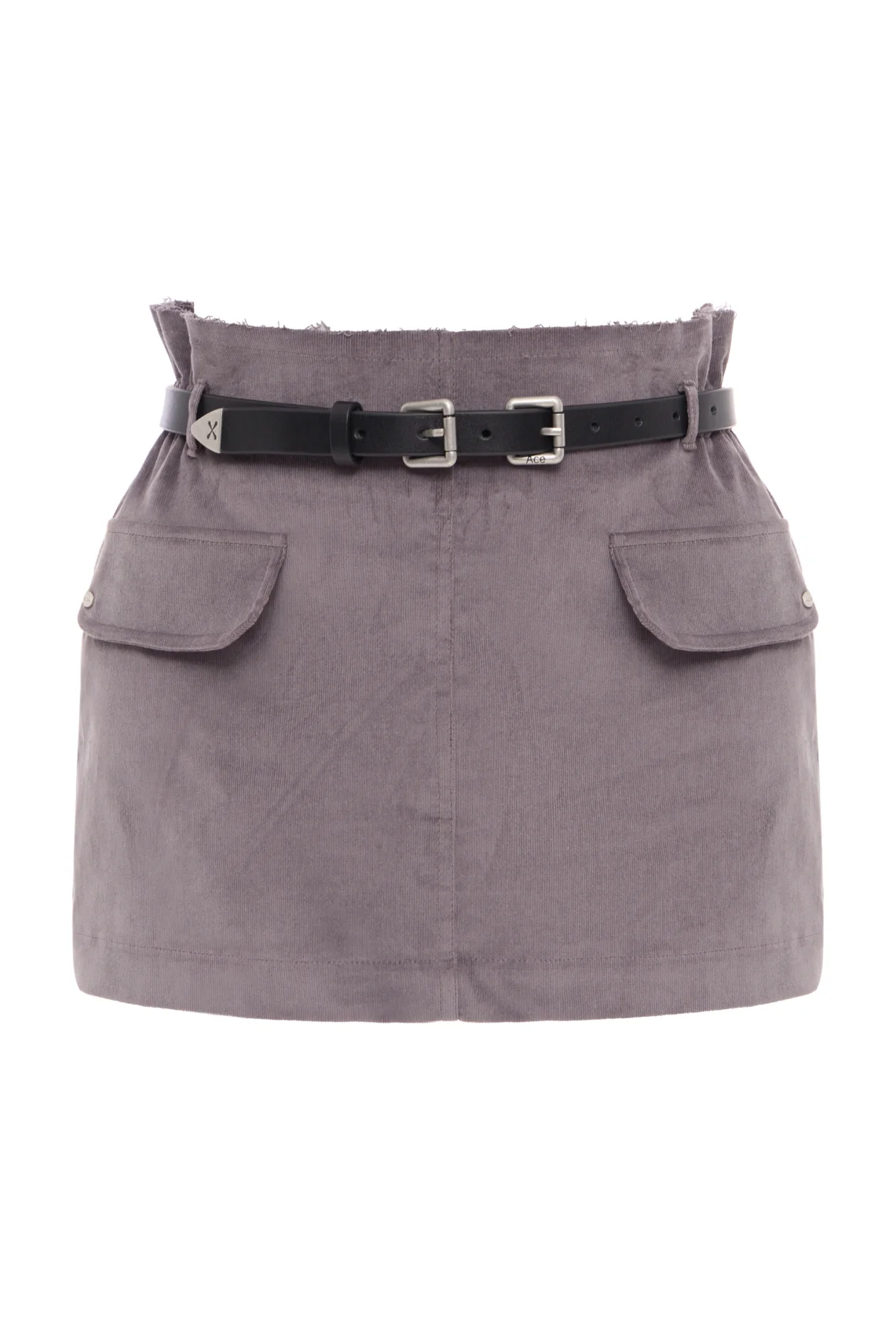Thin Leather Belt Black