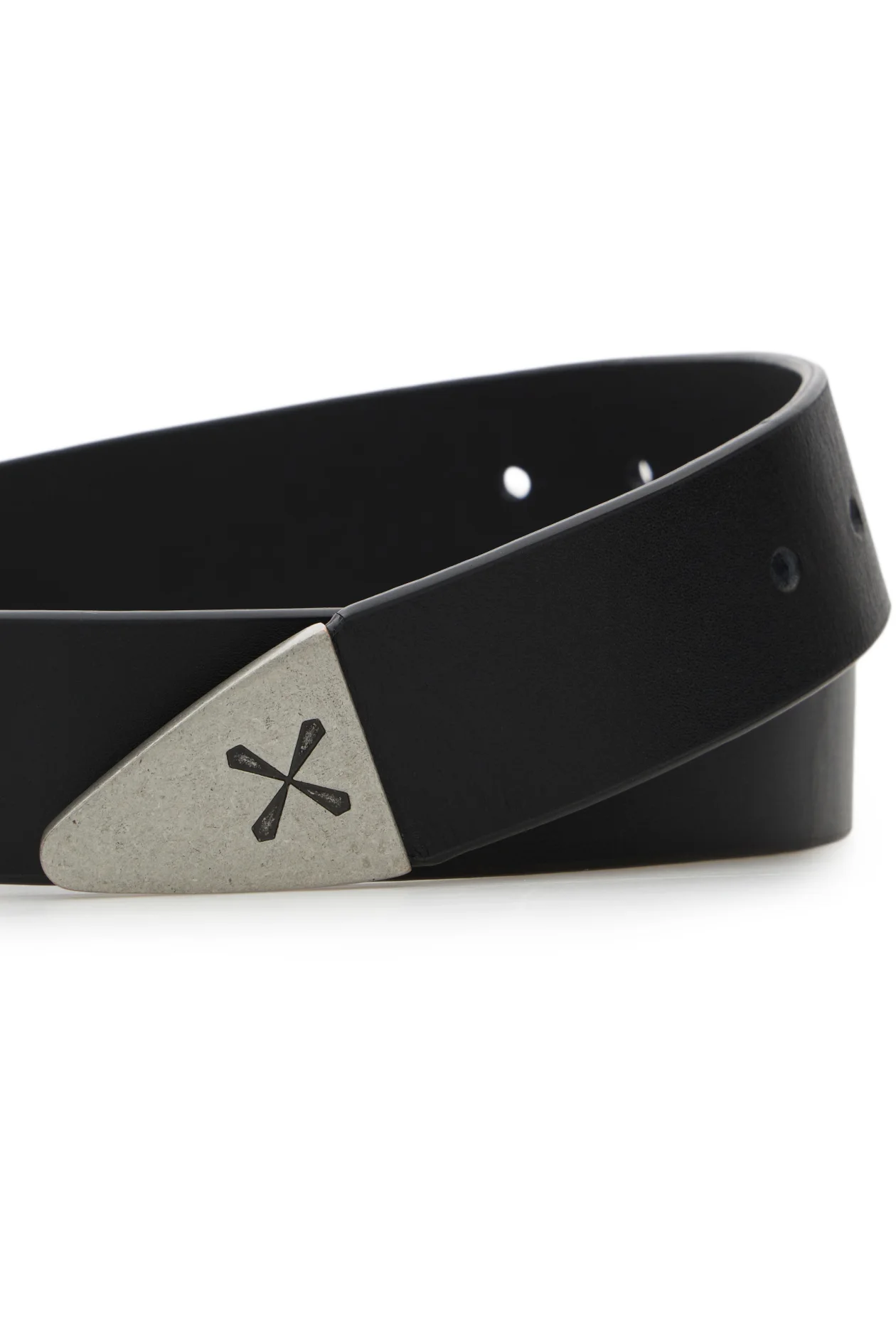 Wide Leather Belt Black