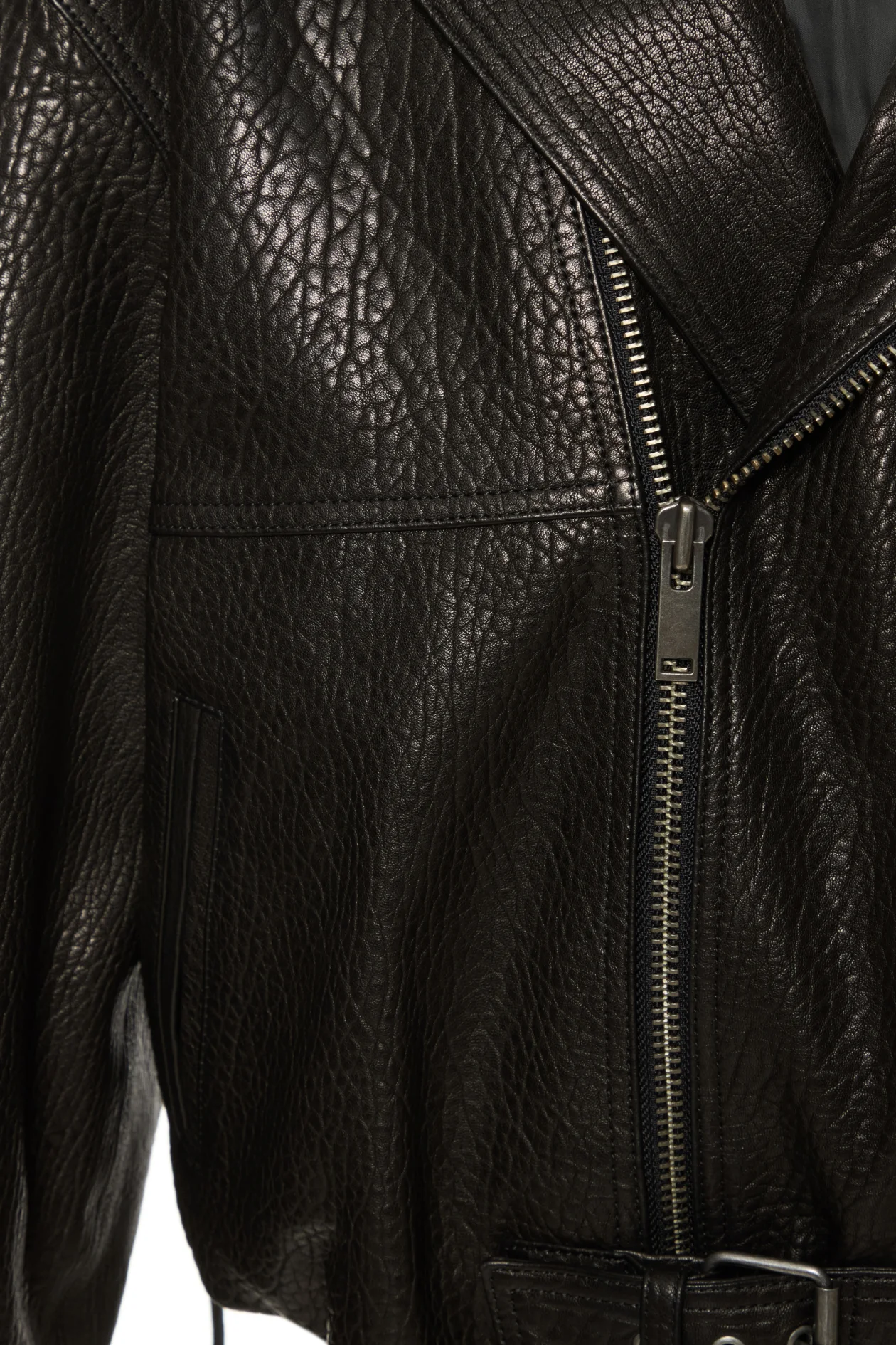 Oversized Biker Jacket Black