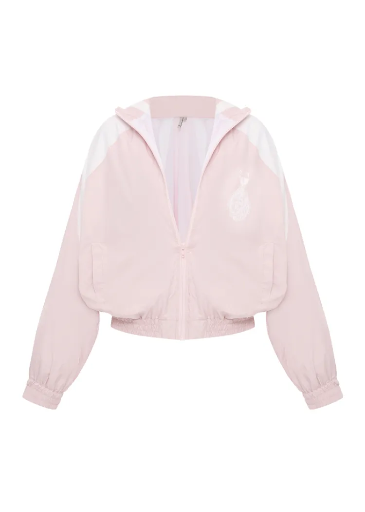 Nylon Cropped Windbreaker