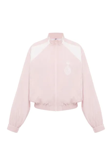 Nylon Cropped Windbreaker Pink