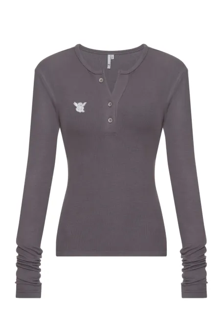 Angel Long-Sleeve Top Graphite