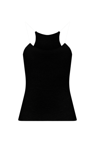 Майка hidden straps чорна