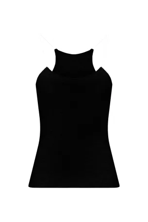 Майка hidden straps чорна