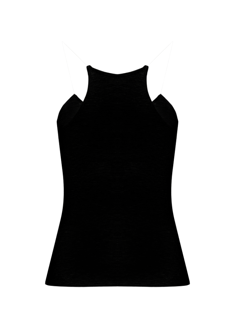 Майка hidden straps чорна