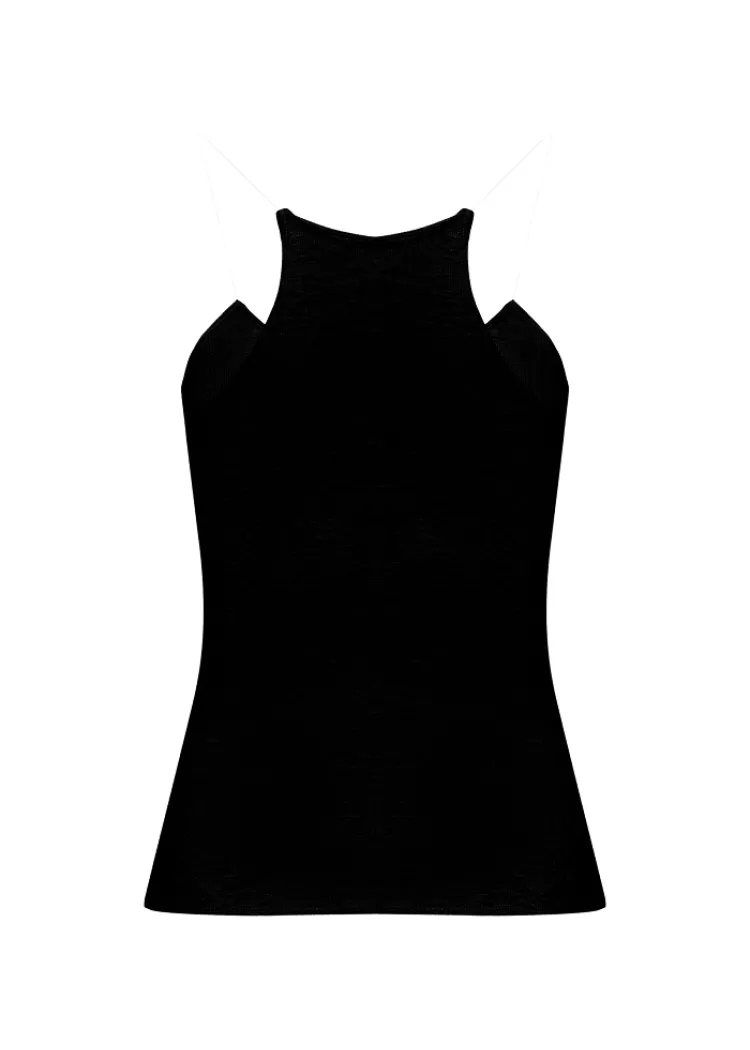Майка hidden straps чорна