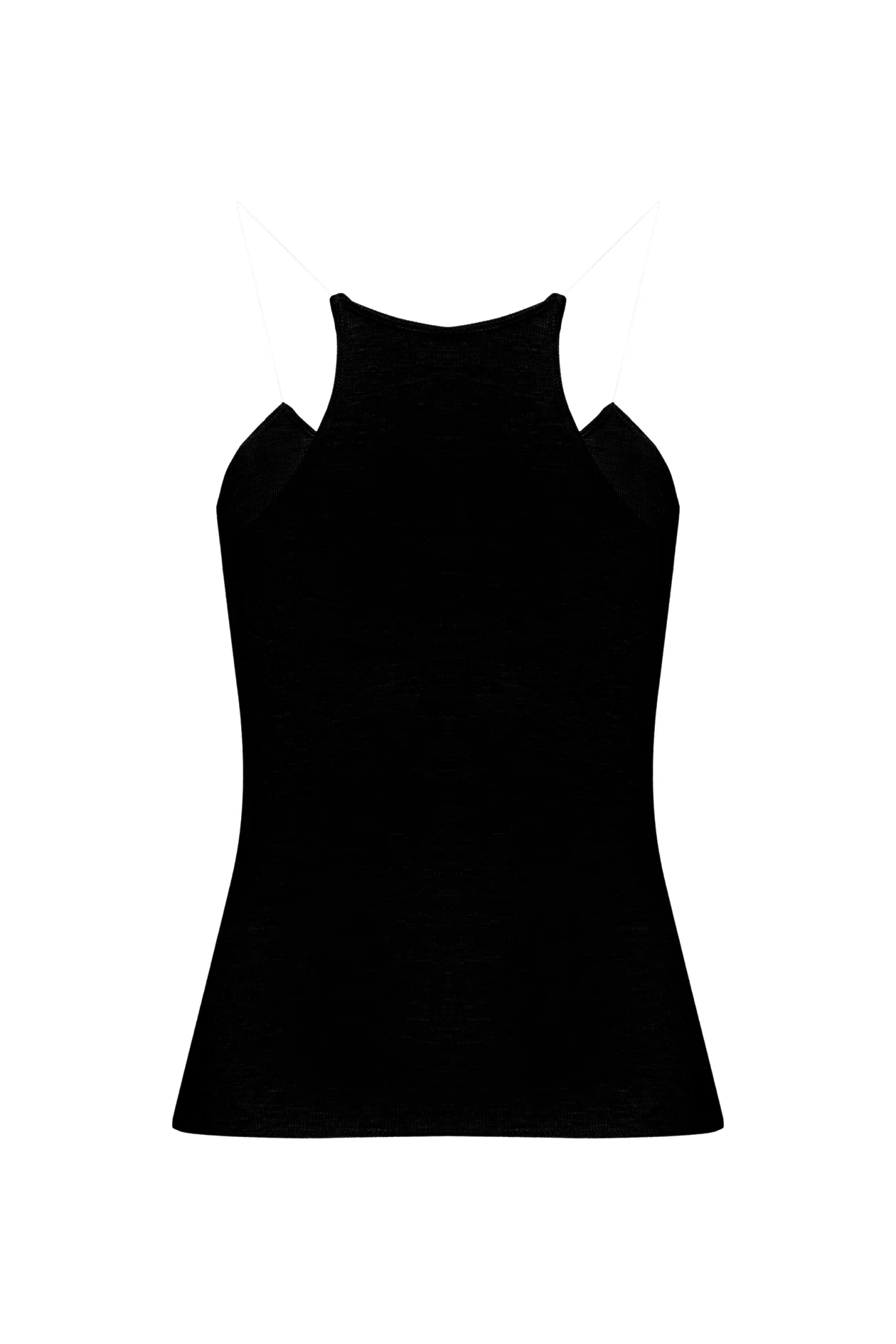 Hidden Straps Tank Top Black