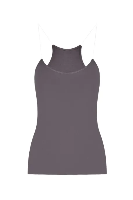 Hidden Straps Tank Top Graphite