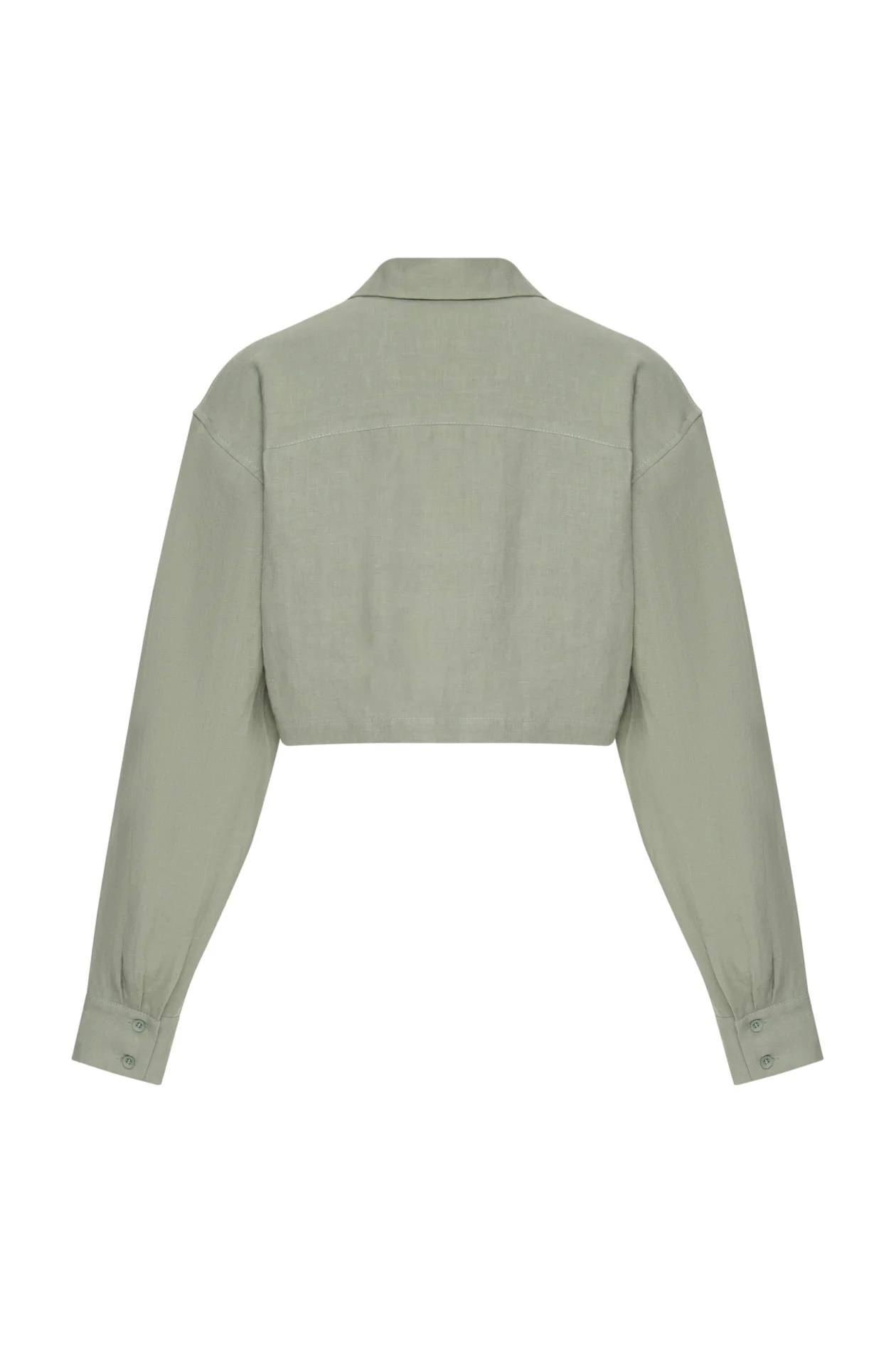 Jardin de Hemp Cropped Shirt Olive