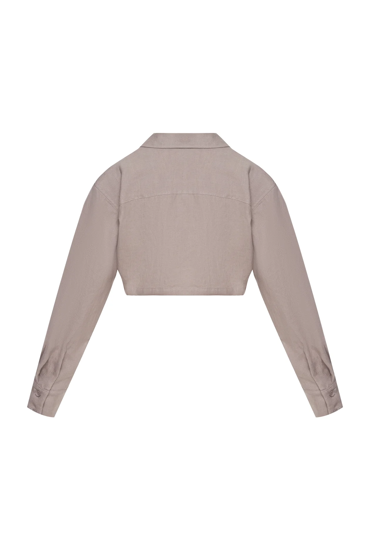 Jardin de Hemp Cropped Shirt Gray