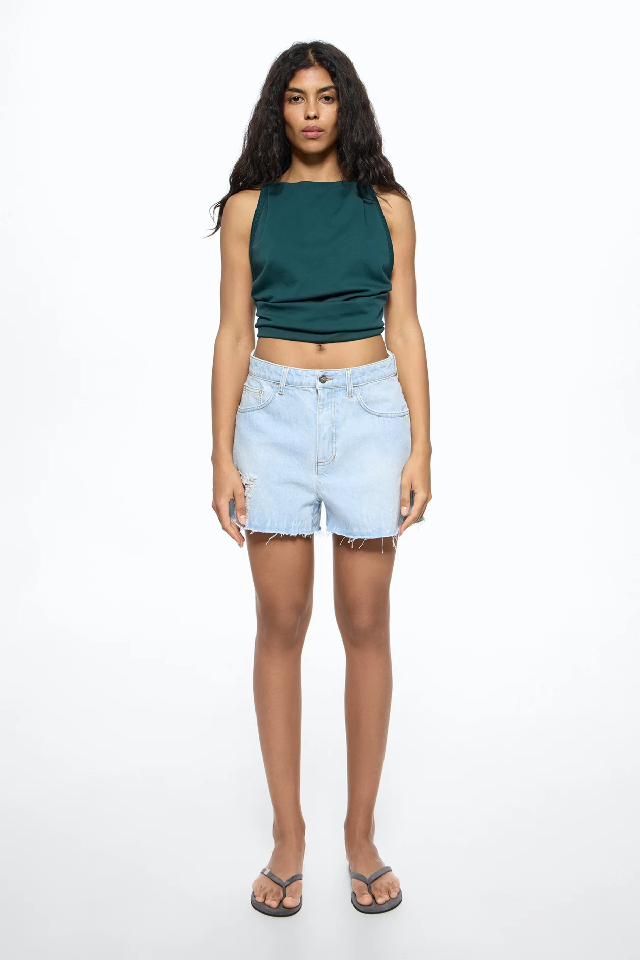 Knot Tank Top Emerald