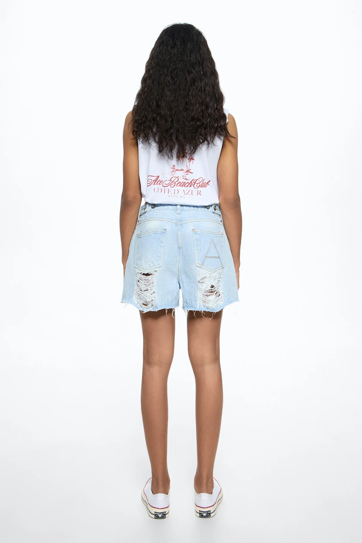 Logo Print Cote Dazur Tank Top White