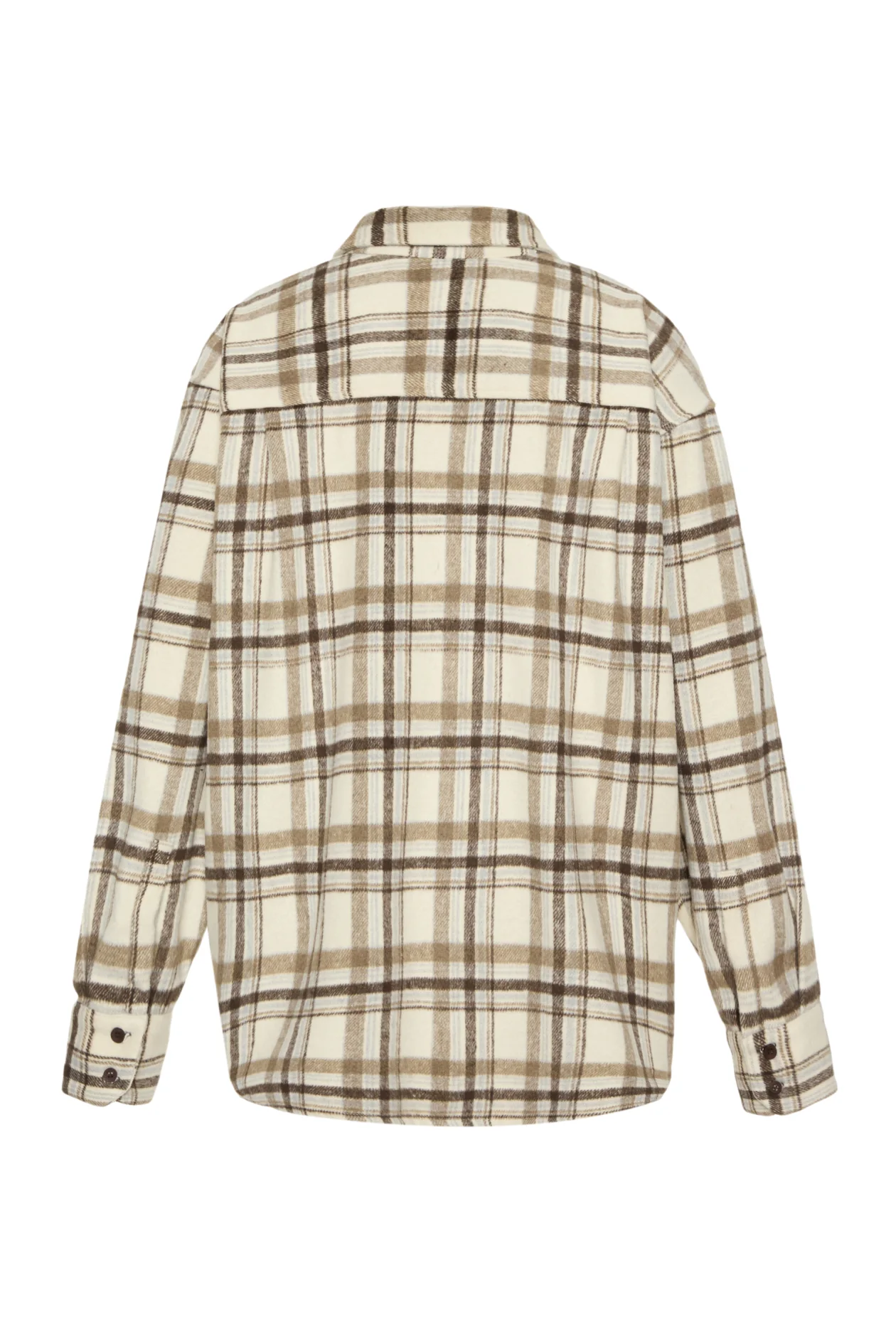 Oversized Plaid Shirt Brown