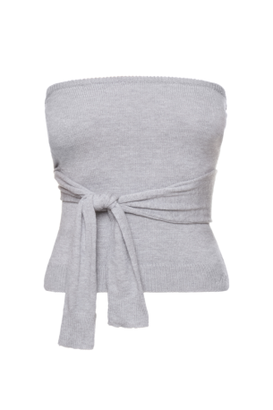 В’язаний топ із зав’язками Corset