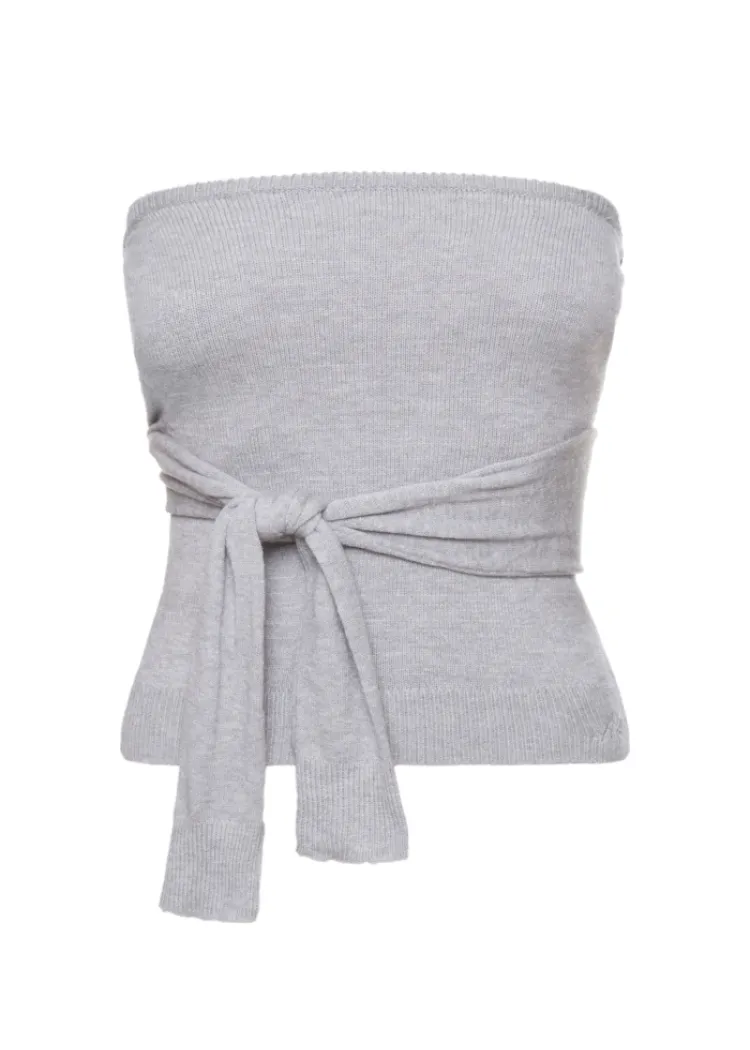 В’язаний топ із зав’язками Corset