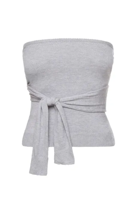 В’язаний топ із зав’язками Corset