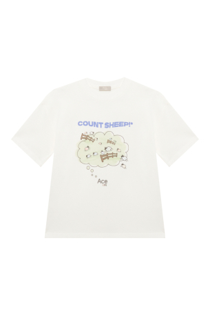 Футболка Kids COUNT SHEEP молочна