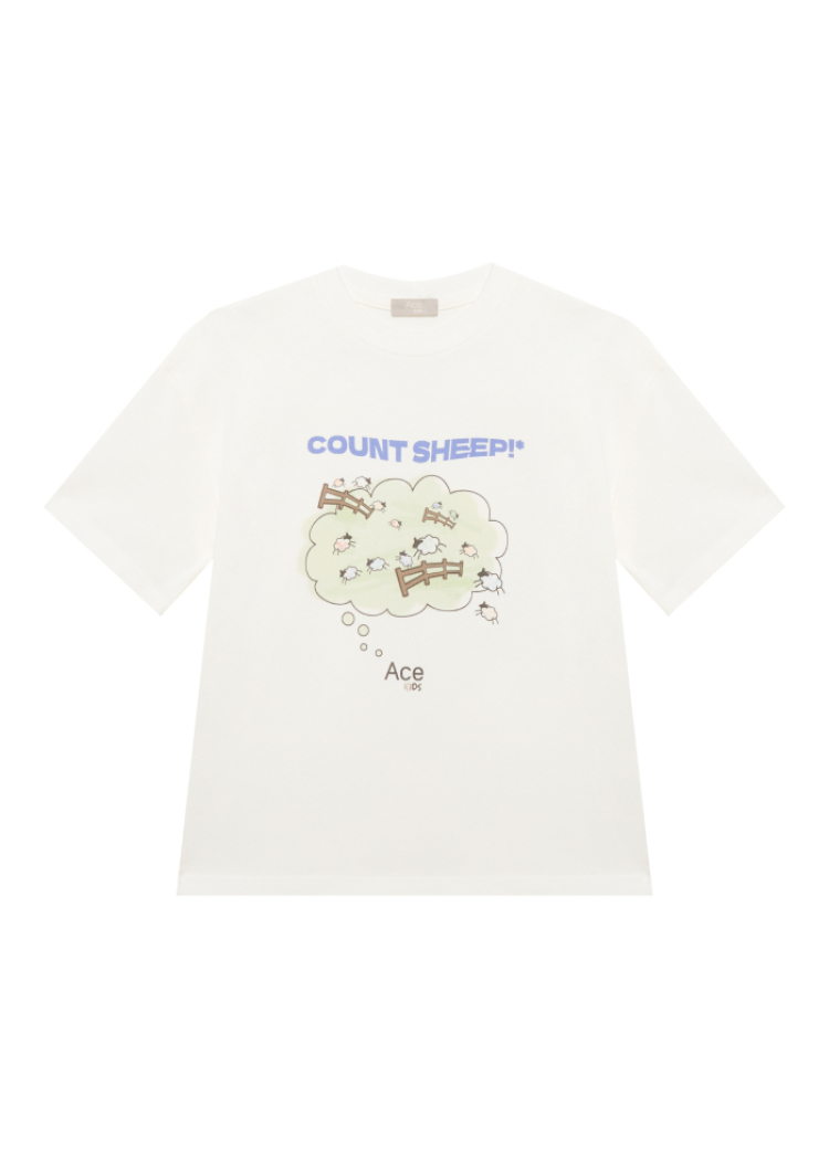 Футболка Kids COUNT SHEEP молочна