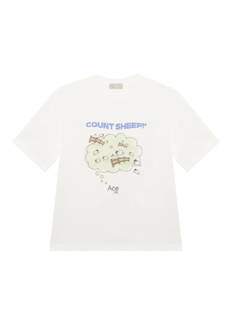 Футболка Kids COUNT SHEEP молочна