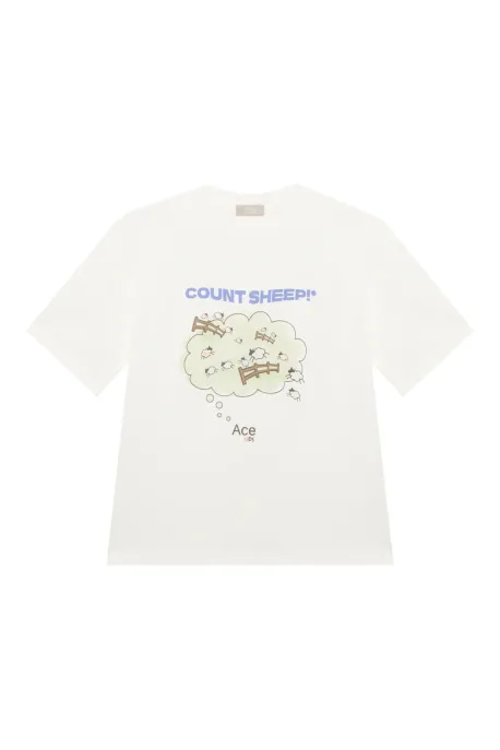 Kids Count Sheep T-Shirt Milk